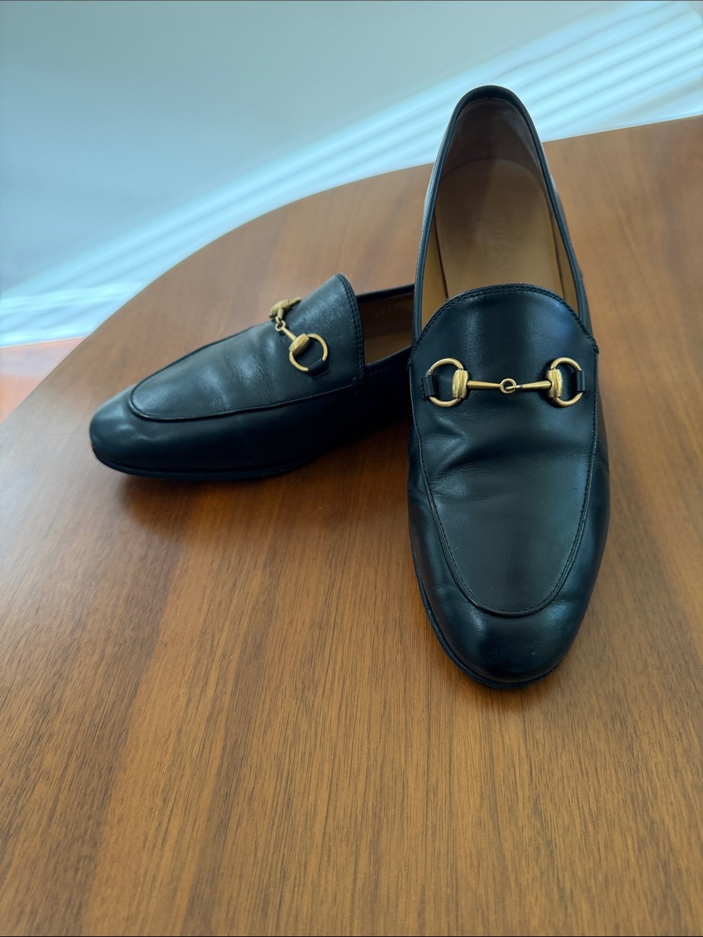 Gucci Black Leather Men’s Horsebit Loafers